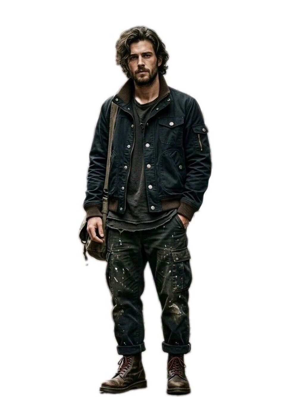 Mens Black Gap Jacket Small Distressed Urban Punk Grunge Streetwear Antifascist